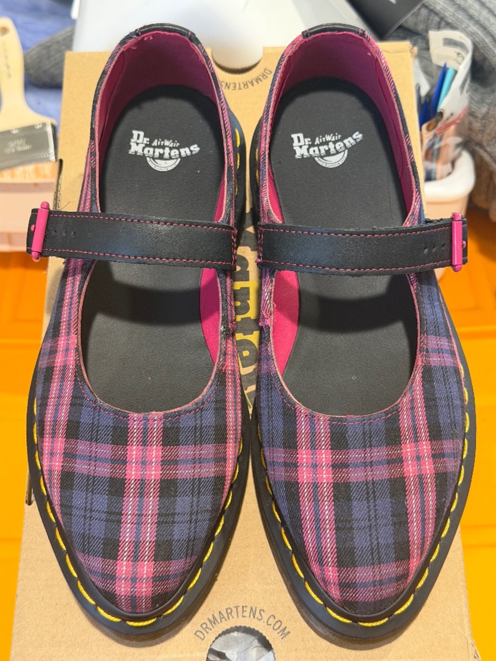 Dr Marten’s Tartan/ Plaid Elphie Mary Jane Women’s US size 7